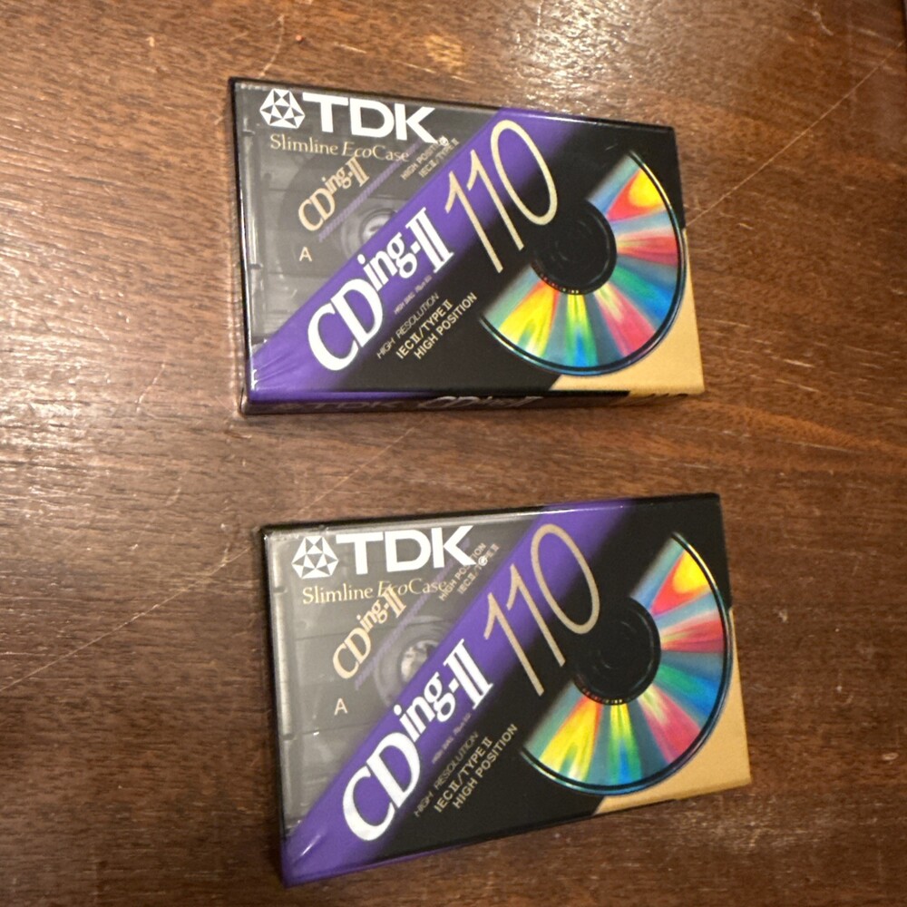 2-Pack TDK CDing-II High Bias CD Power Cassette Tape 110 min